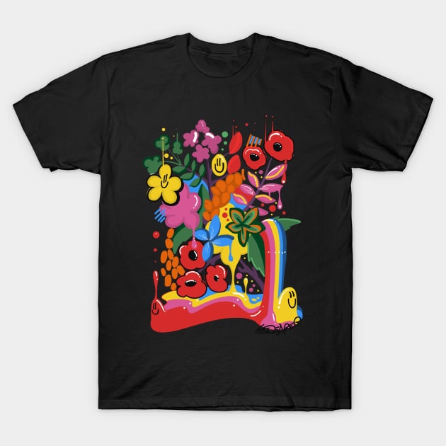 Flowers & Rainbows T-Shirt by ms_wearer